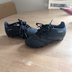 Adidas Predator Black Cleats with Gold Details